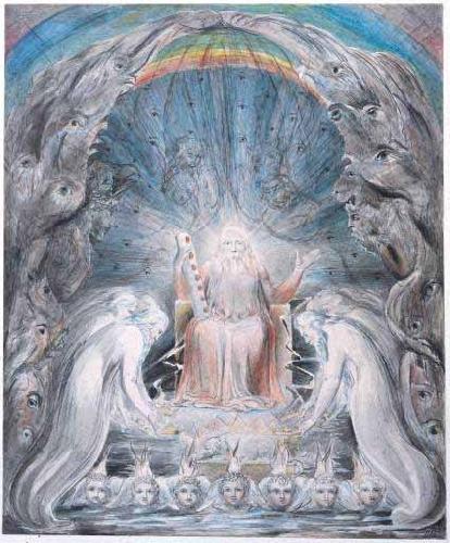 William Blake Four and Twenty Elders Casting their Crowns before the Divine Throne